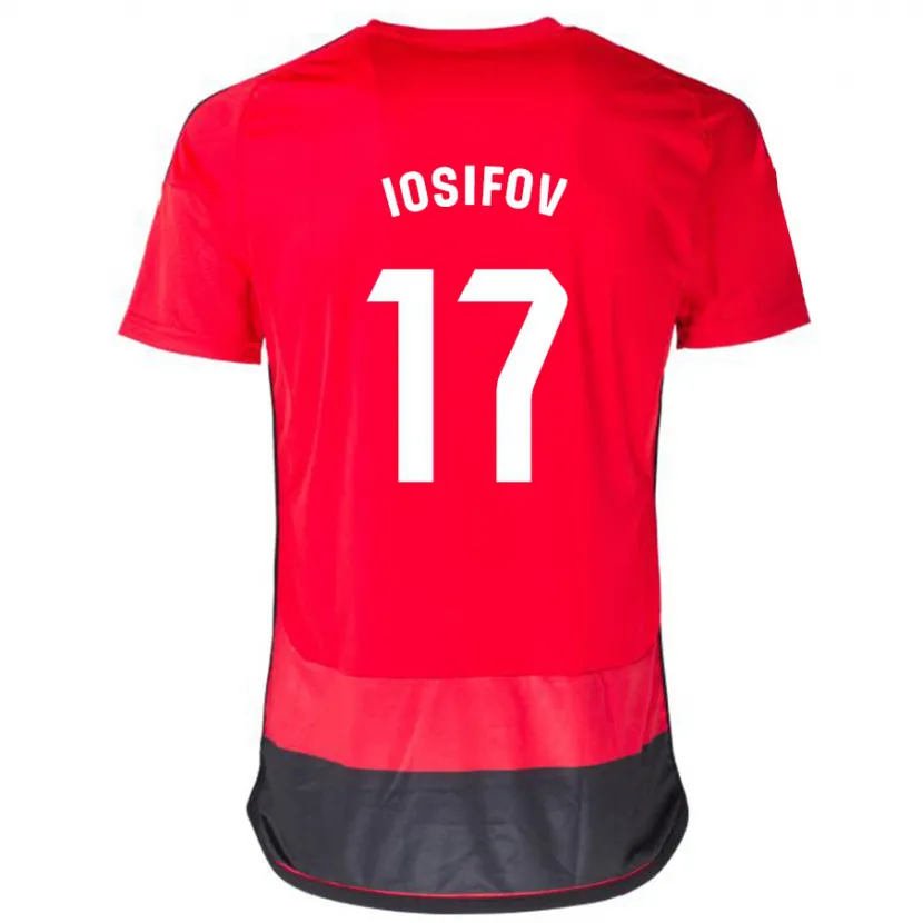 Danxen Niño Camiseta Nikita Iosifov #17 Negro Rojo 1ª Equipación 2023/24 La Camisa