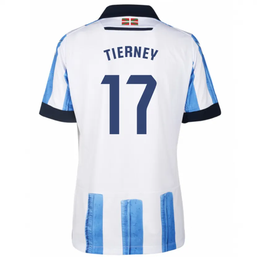 Danxen Niño Camiseta Kieran Tierney #17 Azul Blanco 1ª Equipación 2023/24 La Camisa