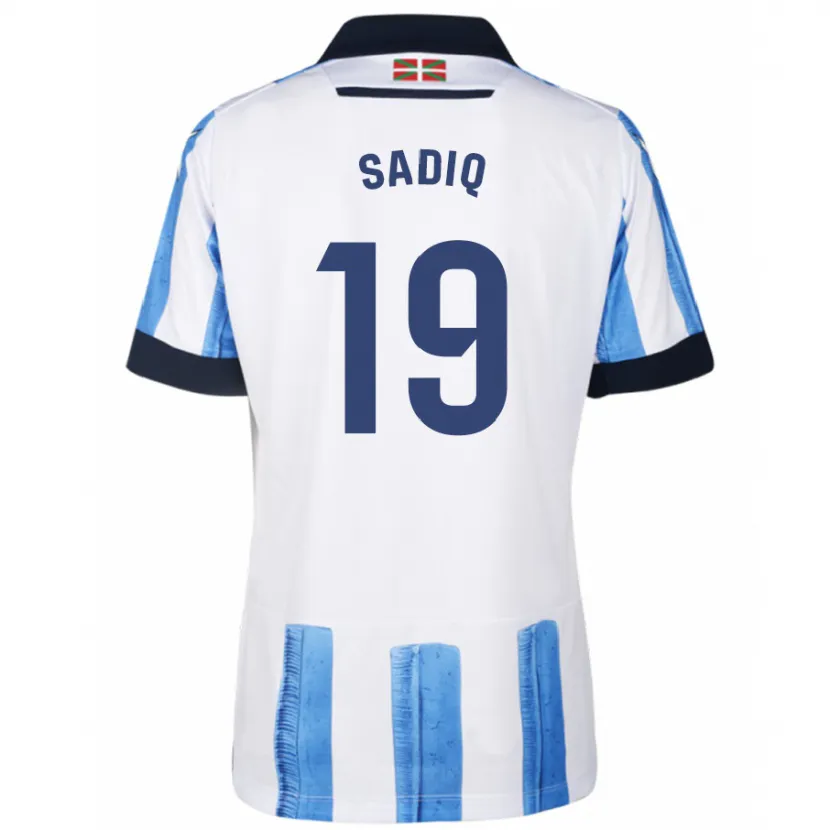 Danxen Niño Camiseta Umar Sadiq #19 Azul Blanco 1ª Equipación 2023/24 La Camisa