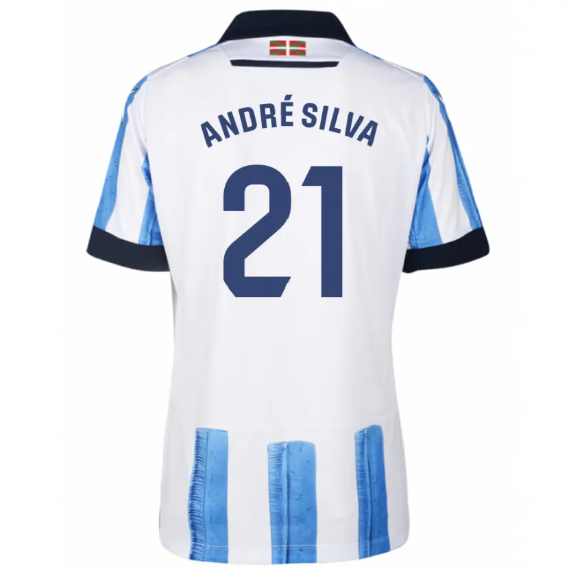 Danxen Niño Camiseta André Silva #21 Azul Blanco 1ª Equipación 2023/24 La Camisa