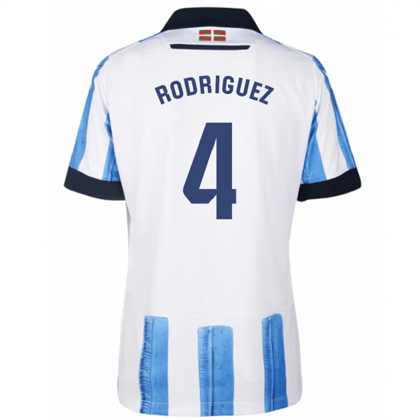 Danxen Niño Camiseta Peru Rodríguez #4 Azul Blanco 1ª Equipación 2023/24 La Camisa