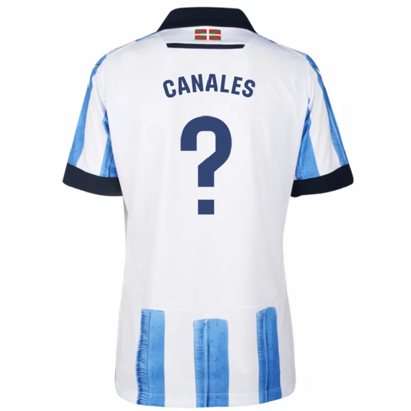 Danxen Niño Camiseta Cristian Canales #0 Azul Blanco 1ª Equipación 2023/24 La Camisa