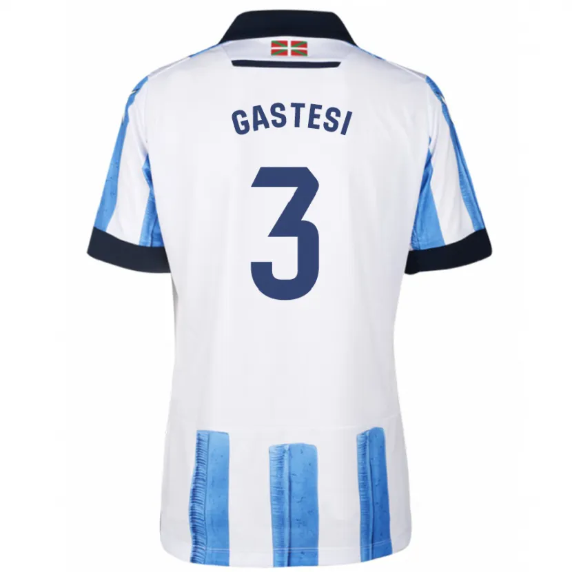 Danxen Niño Camiseta Gorka Gastesi #3 Azul Blanco 1ª Equipación 2023/24 La Camisa