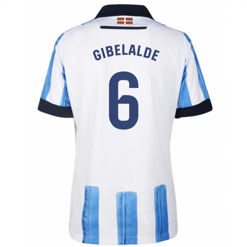 Danxen Niño Camiseta Manex Gibelalde #6 Azul Blanco 1ª Equipación 2023/24 La Camisa