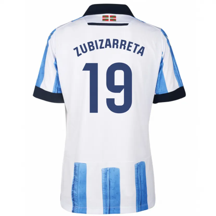 Danxen Niño Camiseta Pablo Zubizarreta #19 Azul Blanco 1ª Equipación 2023/24 La Camisa