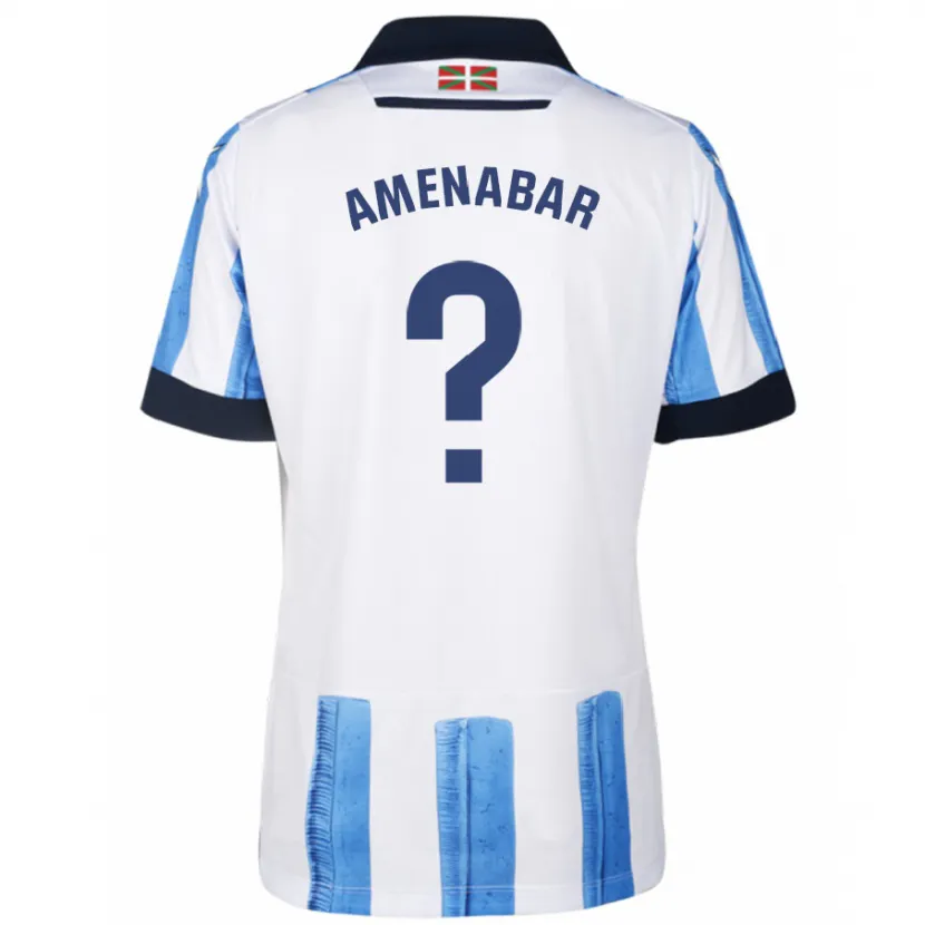 Danxen Niño Camiseta Aritz Amenabar #0 Azul Blanco 1ª Equipación 2023/24 La Camisa