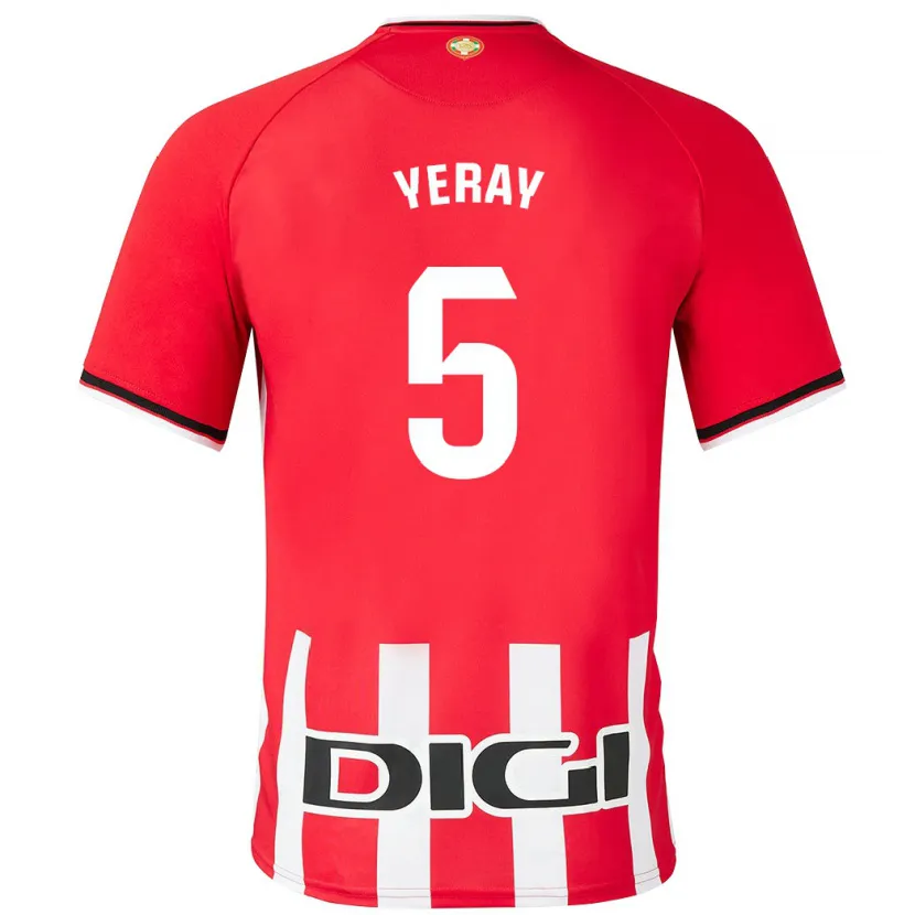 Danxen Niño Camiseta Yeray Álvarez #5 Rojo 1ª Equipación 2023/24 La Camisa