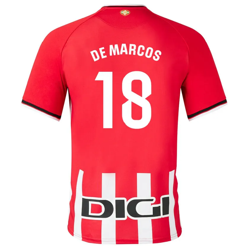 Danxen Niño Camiseta Óscar De Marcos #18 Rojo 1ª Equipación 2023/24 La Camisa