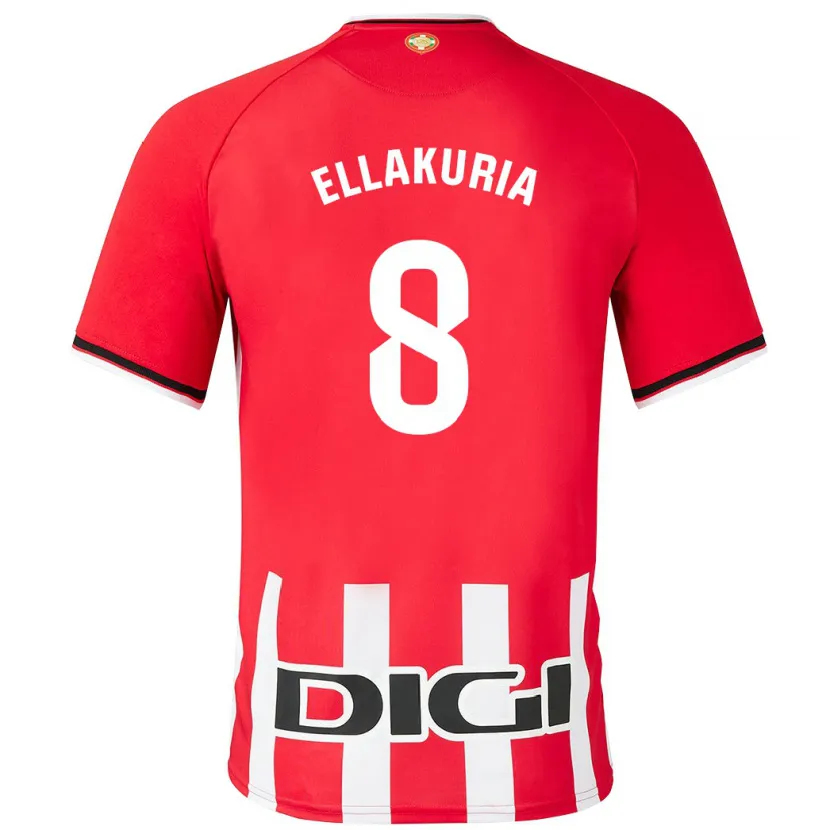 Danxen Niño Camiseta Eneko Ellakuria #8 Rojo 1ª Equipación 2023/24 La Camisa