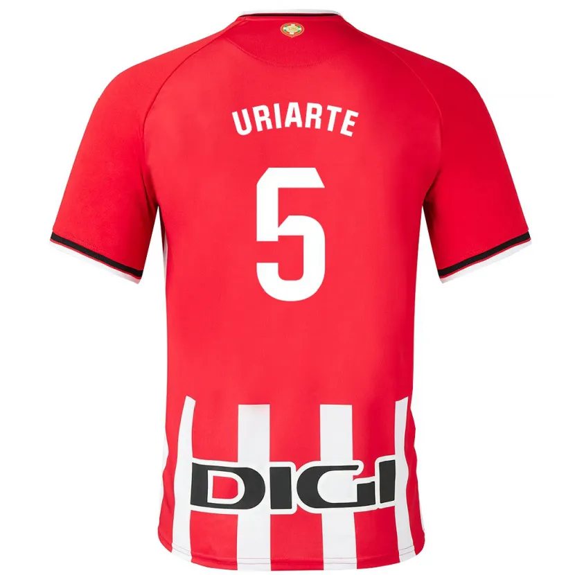 Danxen Niño Camiseta Naroa Uriarte Urazurrutia #5 Rojo 1ª Equipación 2023/24 La Camisa