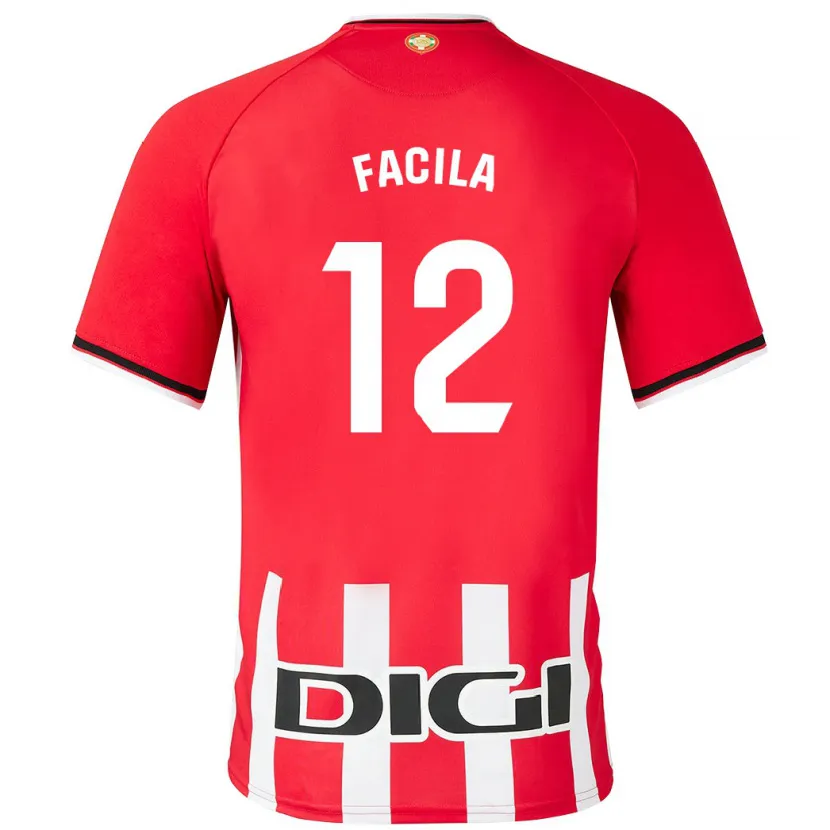 Danxen Niño Camiseta Garazi Facila #12 Rojo 1ª Equipación 2023/24 La Camisa