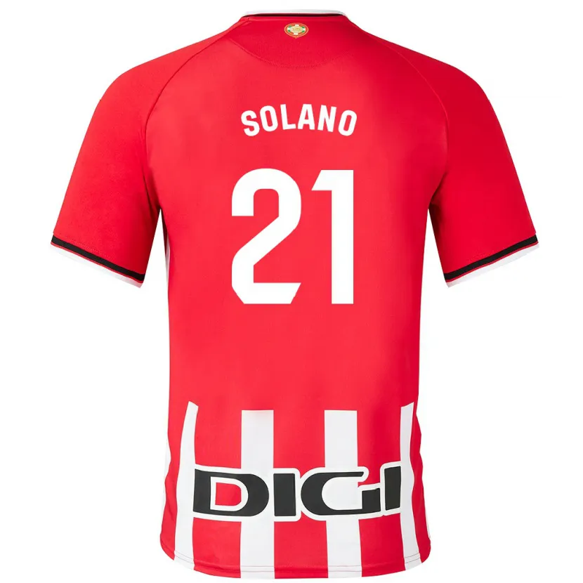 Danxen Niño Camiseta Bibiane Schulze-Solano #21 Rojo 1ª Equipación 2023/24 La Camisa