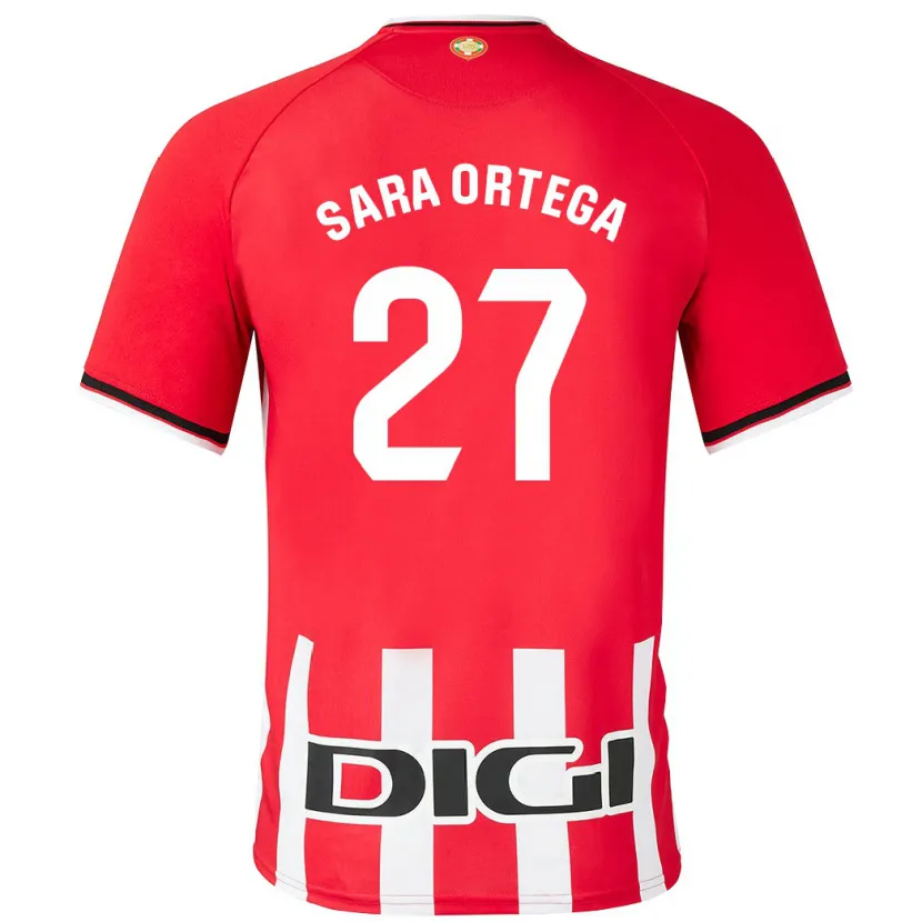 Danxen Niño Camiseta Sara Ortega Ruiz #27 Rojo 1ª Equipación 2023/24 La Camisa