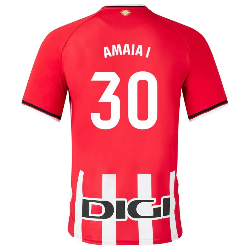 Danxen Niño Camiseta Amaia Iribarren Arteta #30 Rojo 1ª Equipación 2023/24 La Camisa