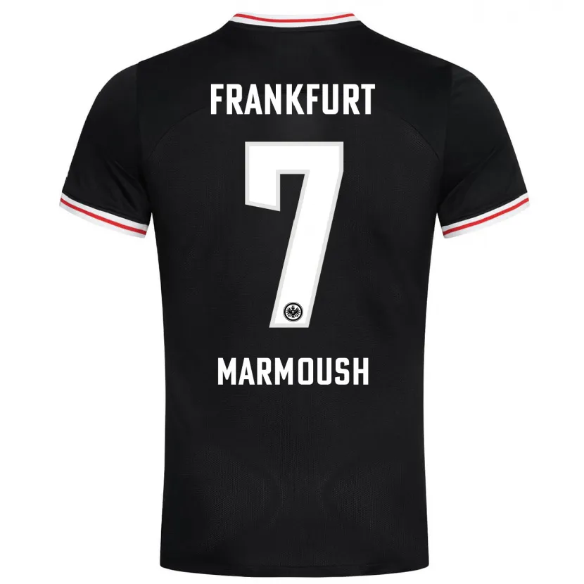 Danxen Niño Camiseta Omar Marmoush #7 Negro 2ª Equipación 2023/24 La Camisa