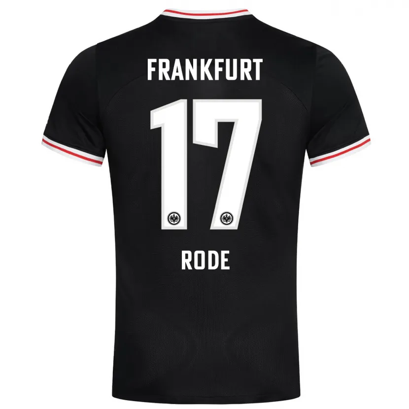 Danxen Niño Camiseta Sebastian Rode #17 Negro 2ª Equipación 2023/24 La Camisa