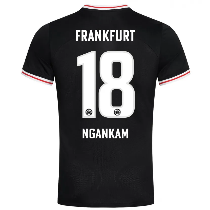 Danxen Niño Camiseta Jessic Ngankam #18 Negro 2ª Equipación 2023/24 La Camisa