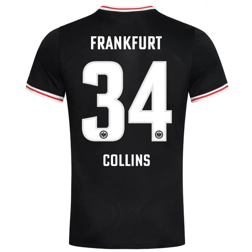 Danxen Niño Camiseta Nnamdi Collins #34 Negro 2ª Equipación 2023/24 La Camisa