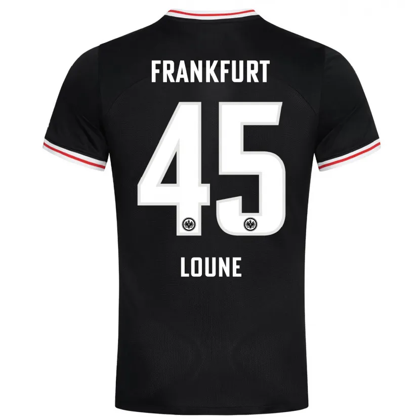 Danxen Niño Camiseta Mehdi Loune #45 Negro 2ª Equipación 2023/24 La Camisa