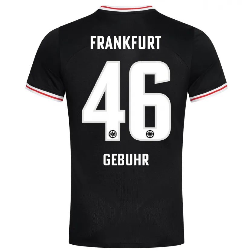 Danxen Niño Camiseta Dario Gebuhr #46 Negro 2ª Equipación 2023/24 La Camisa