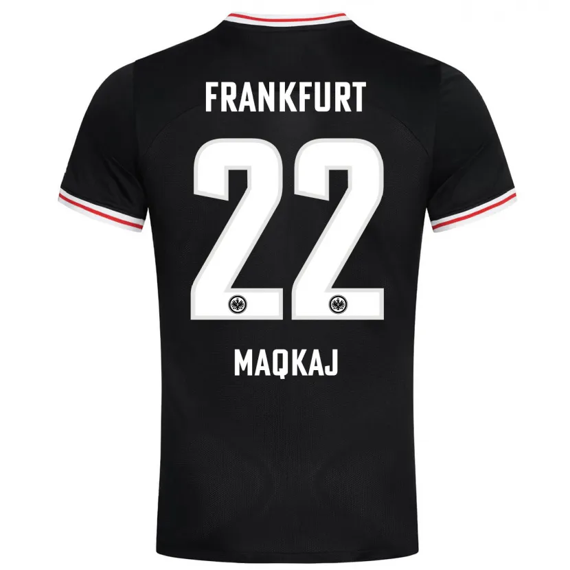 Danxen Niño Camiseta Dritan Maqkaj #22 Negro 2ª Equipación 2023/24 La Camisa