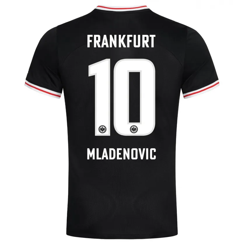 Danxen Niño Camiseta Marko Mladenovic #10 Negro 2ª Equipación 2023/24 La Camisa