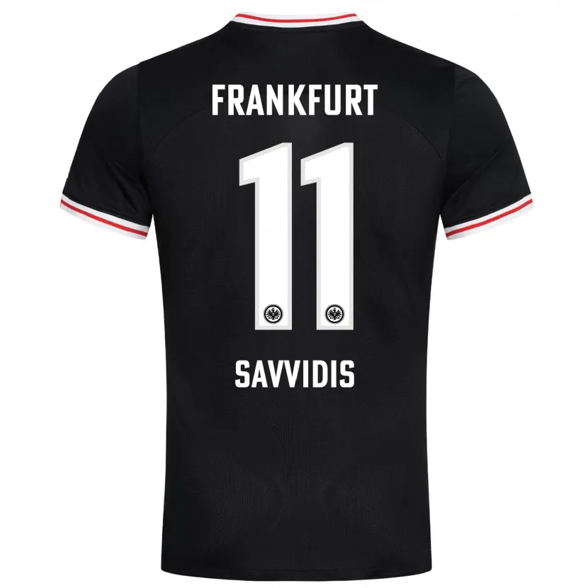 Danxen Niño Camiseta Rafail Savvidis #11 Negro 2ª Equipación 2023/24 La Camisa