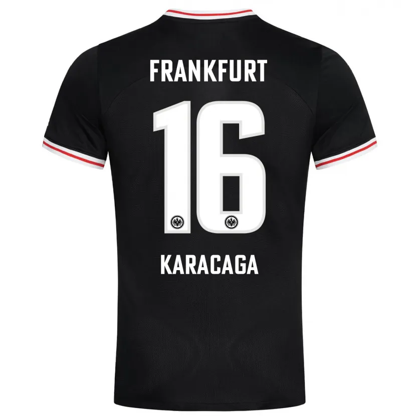 Danxen Niño Camiseta Tom Karacaga #16 Negro 2ª Equipación 2023/24 La Camisa