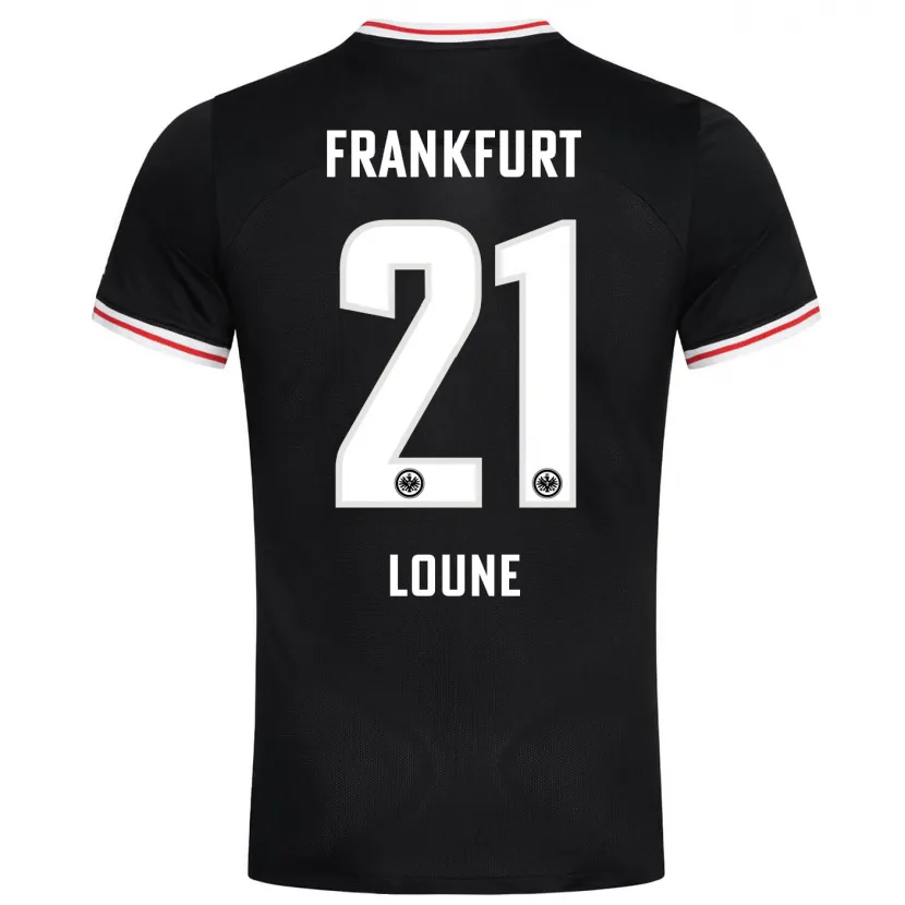 Danxen Niño Camiseta Adam Loune #21 Negro 2ª Equipación 2023/24 La Camisa