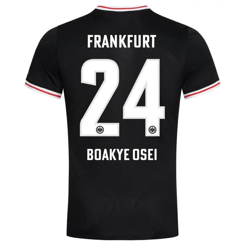 Danxen Niño Camiseta Derek Boakye-Osei #24 Negro 2ª Equipación 2023/24 La Camisa