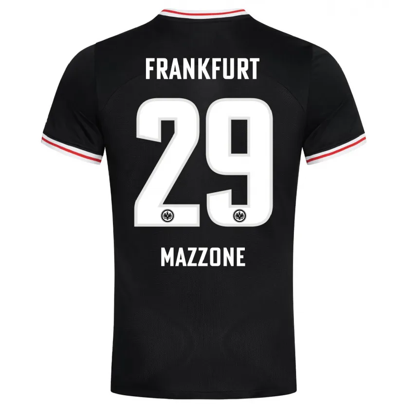 Danxen Niño Camiseta Matteo Mazzone #29 Negro 2ª Equipación 2023/24 La Camisa