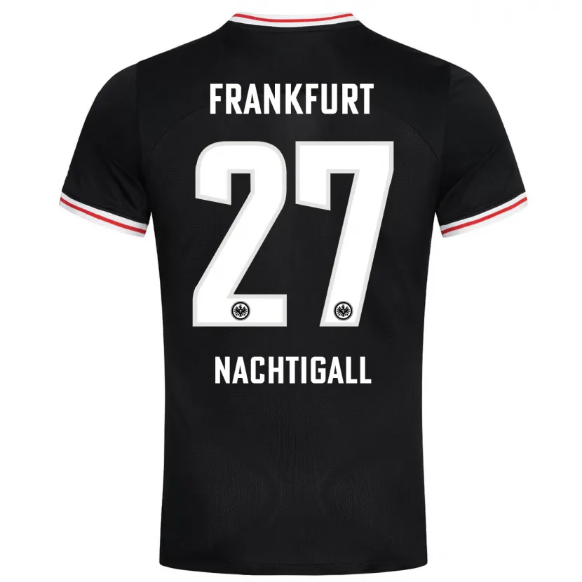 Danxen Niño Camiseta Sophie Nachtigall #27 Negro 2ª Equipación 2023/24 La Camisa