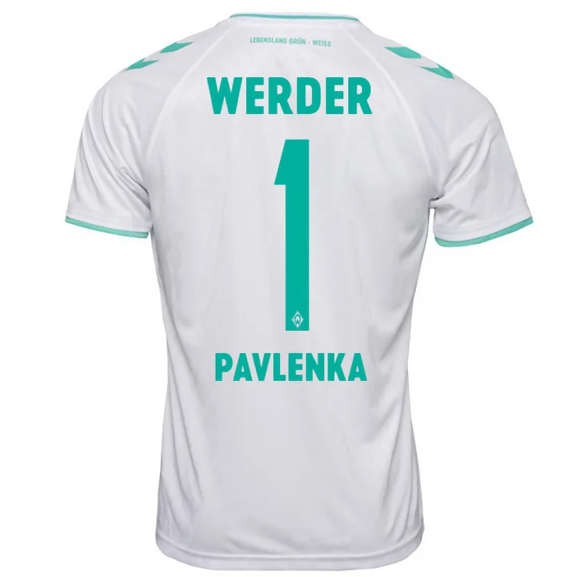 Danxen Niño Camiseta Jiri Pavlenka #1 Blanco 2ª Equipación 2023/24 La Camisa