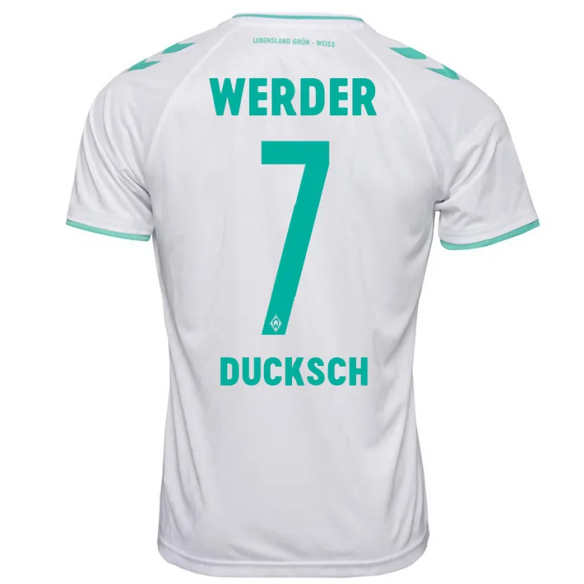 Danxen Niño Camiseta Marvin Ducksch #7 Blanco 2ª Equipación 2023/24 La Camisa