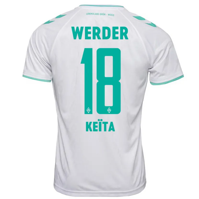 Danxen Niño Camiseta Naby Keïta #18 Blanco 2ª Equipación 2023/24 La Camisa