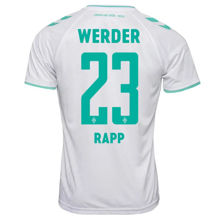 Danxen Niño Camiseta Nicolai Rapp #23 Blanco 2ª Equipación 2023/24 La Camisa