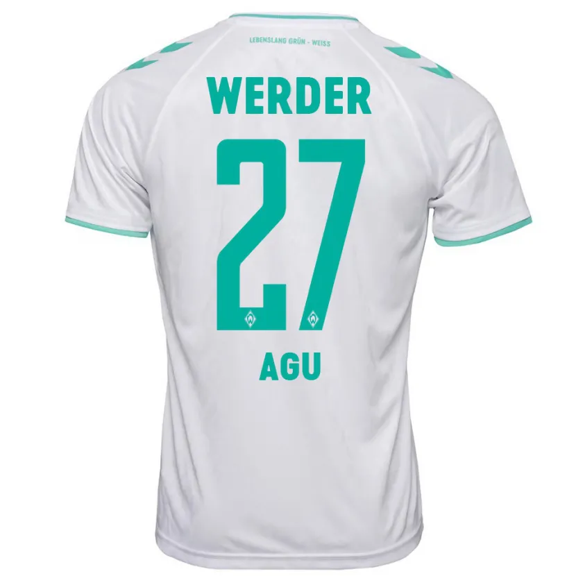 Danxen Niño Camiseta Felix Agu #27 Blanco 2ª Equipación 2023/24 La Camisa