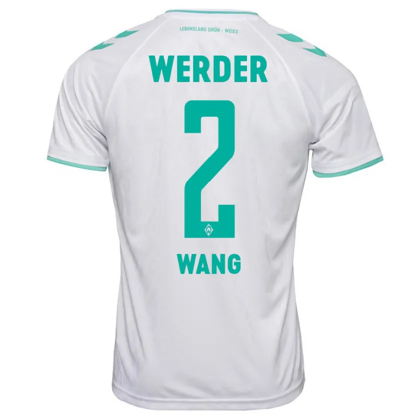 Danxen Niño Camiseta Bowen Wang #2 Blanco 2ª Equipación 2023/24 La Camisa