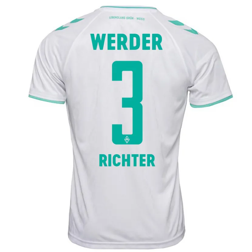 Danxen Niño Camiseta Mathis Richter #3 Blanco 2ª Equipación 2023/24 La Camisa