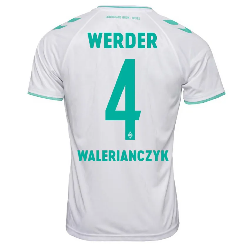 Danxen Niño Camiseta Dennis Walerianczyk #4 Blanco 2ª Equipación 2023/24 La Camisa