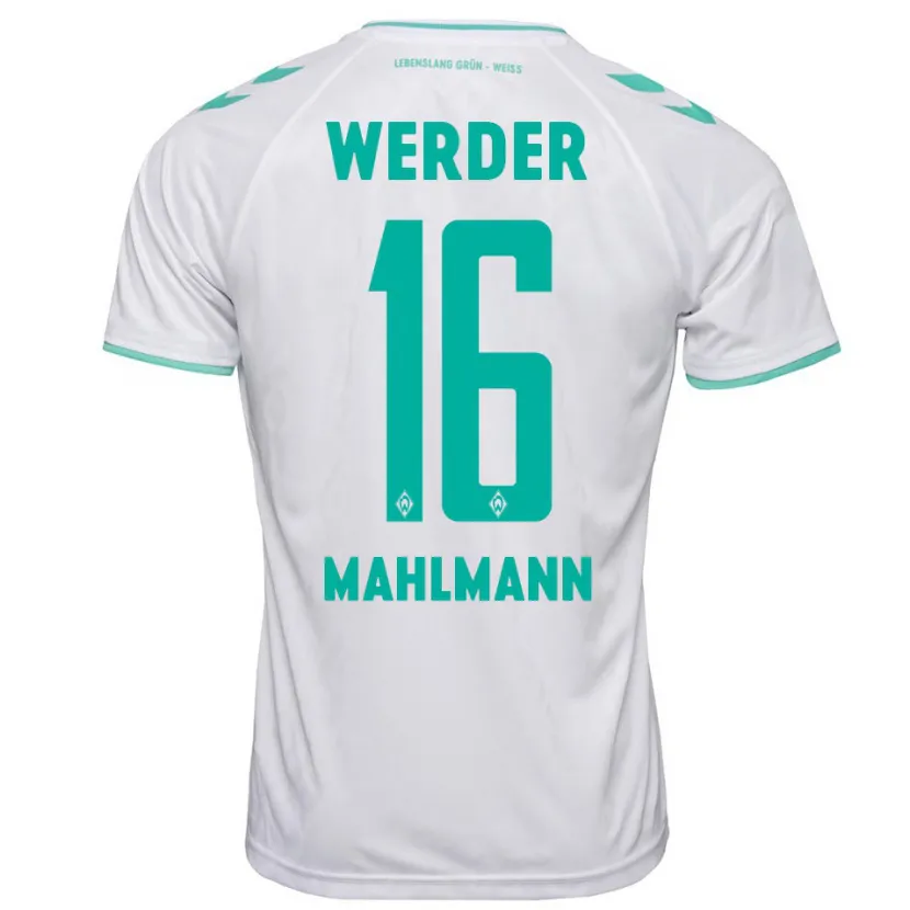 Danxen Niño Camiseta Justus Mahlmann #16 Blanco 2ª Equipación 2023/24 La Camisa