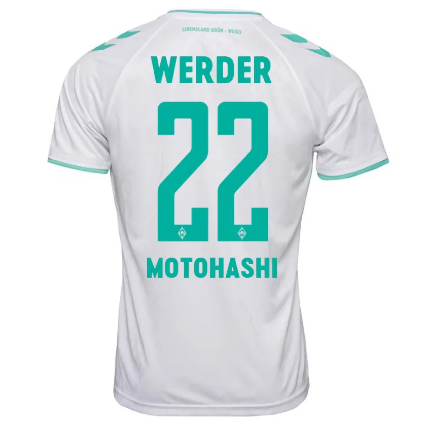 Danxen Niño Camiseta Yuzuki Motohashi #22 Blanco 2ª Equipación 2023/24 La Camisa