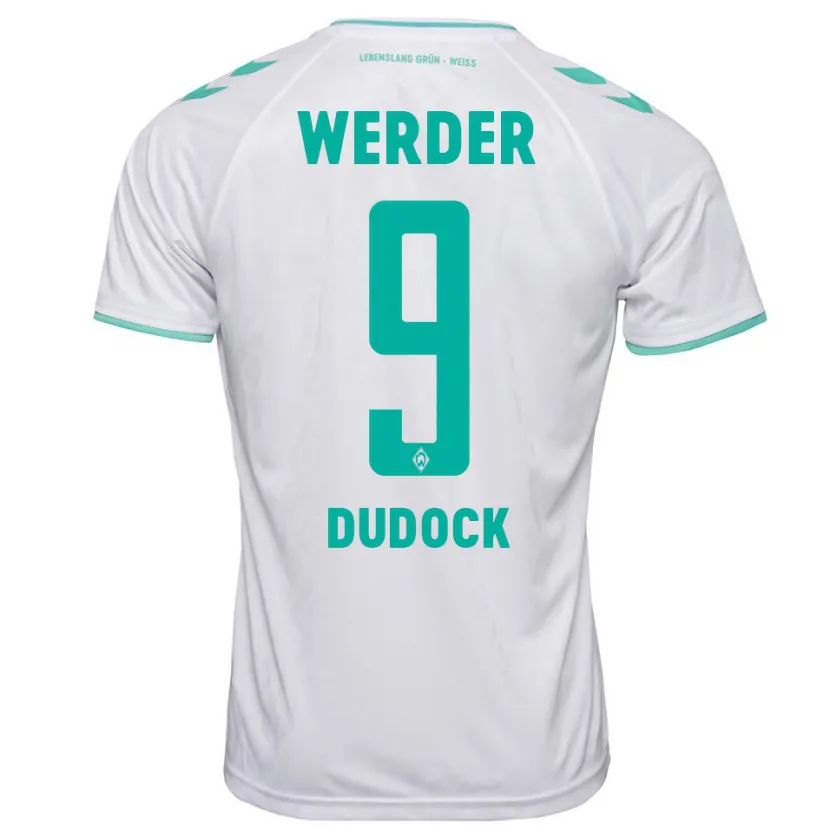 Danxen Niño Camiseta Joshua Dudock #9 Blanco 2ª Equipación 2023/24 La Camisa