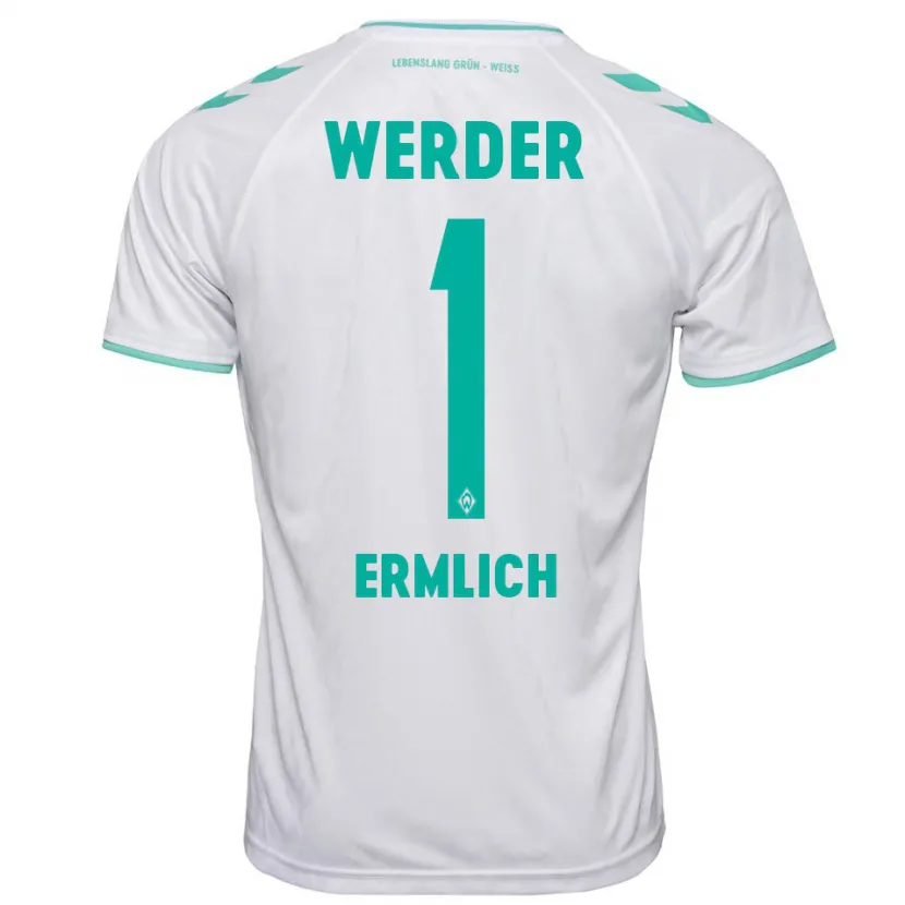 Danxen Niño Camiseta Kjell Ermlich #1 Blanco 2ª Equipación 2023/24 La Camisa