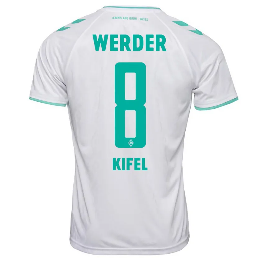 Danxen Niño Camiseta Denis Kifel #8 Blanco 2ª Equipación 2023/24 La Camisa