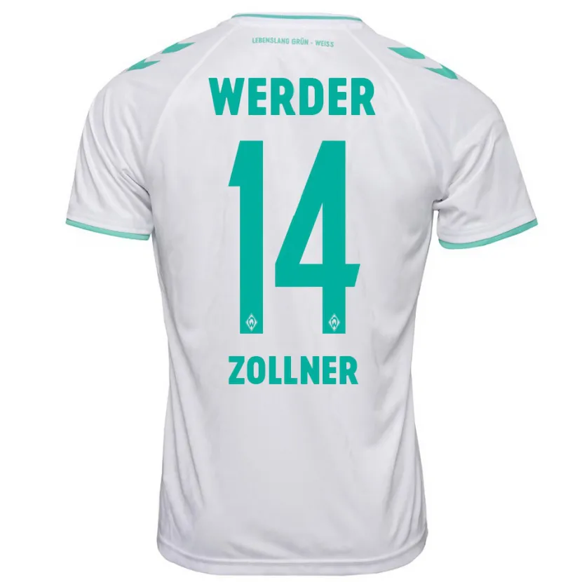 Danxen Niño Camiseta Adrian Zollner #14 Blanco 2ª Equipación 2023/24 La Camisa