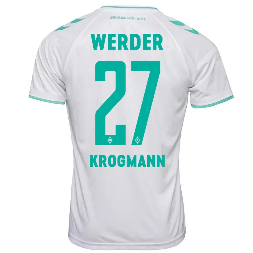 Danxen Niño Camiseta Avid Krogmann #27 Blanco 2ª Equipación 2023/24 La Camisa