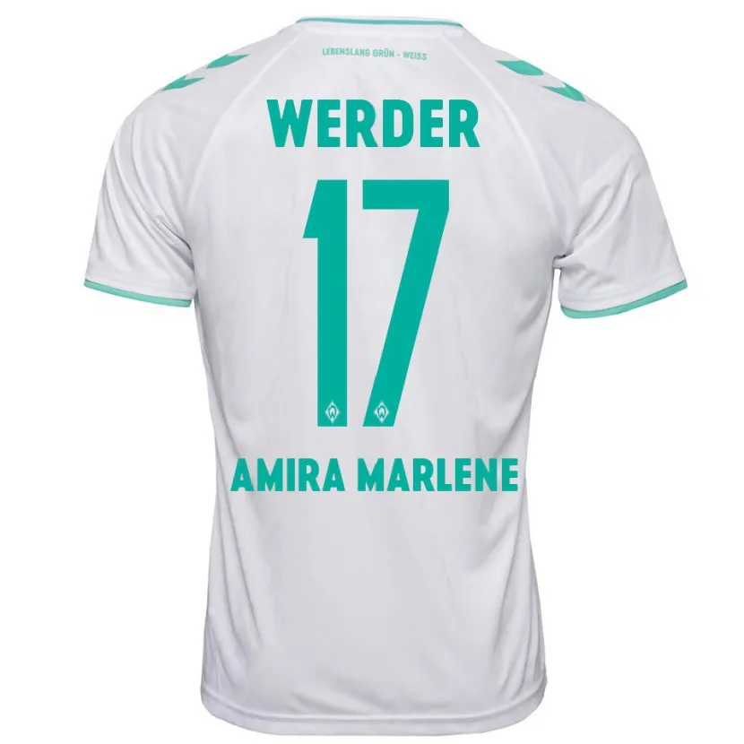 Danxen Niño Camiseta Amira Marlene Dahl #17 Blanco 2ª Equipación 2023/24 La Camisa