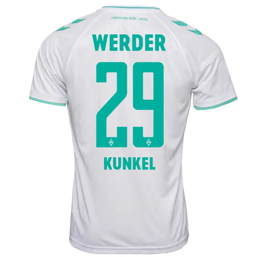 Danxen Niño Camiseta Melina Kunkel #29 Blanco 2ª Equipación 2023/24 La Camisa