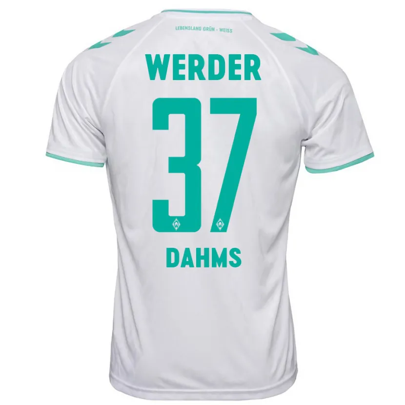 Danxen Niño Camiseta Lena Dahms #37 Blanco 2ª Equipación 2023/24 La Camisa